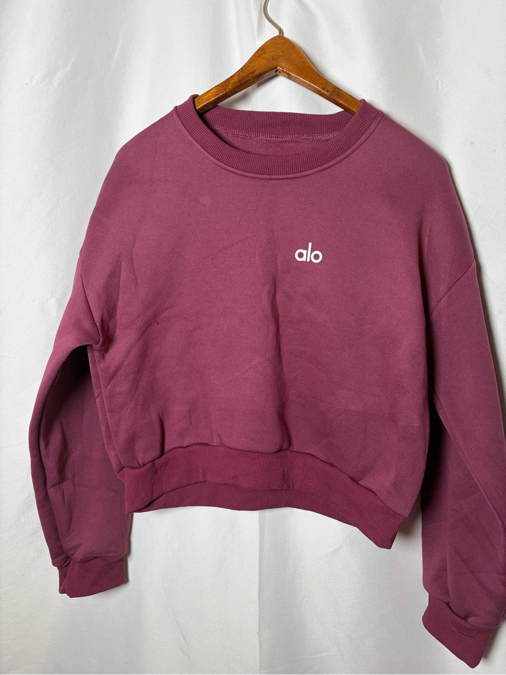 Alo Women’s Crewneck Sweatshirt in Plum